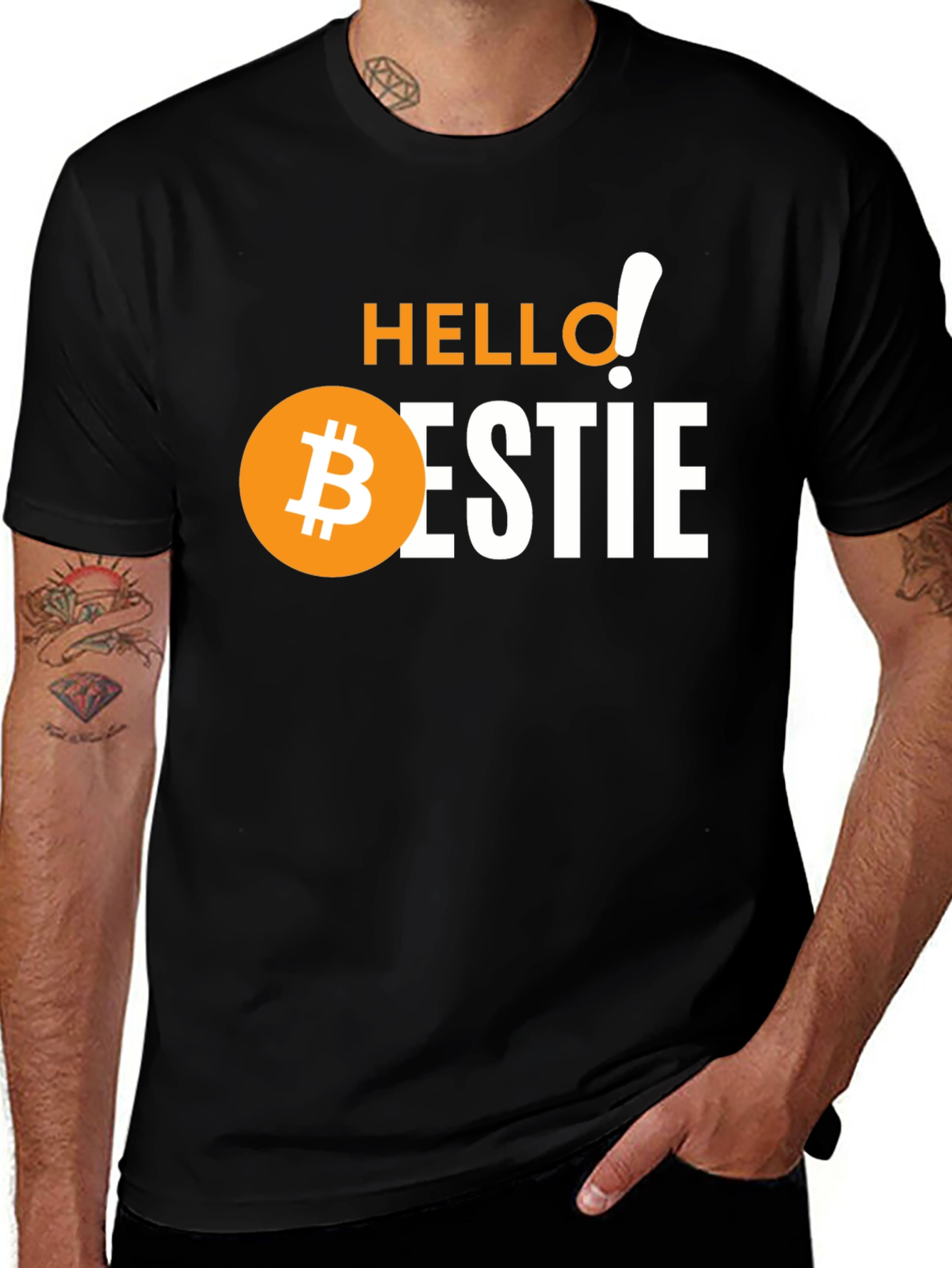 Variant 24 of Hello Bestie Bitcoin Graphic Tee - Crypto Lover Gift