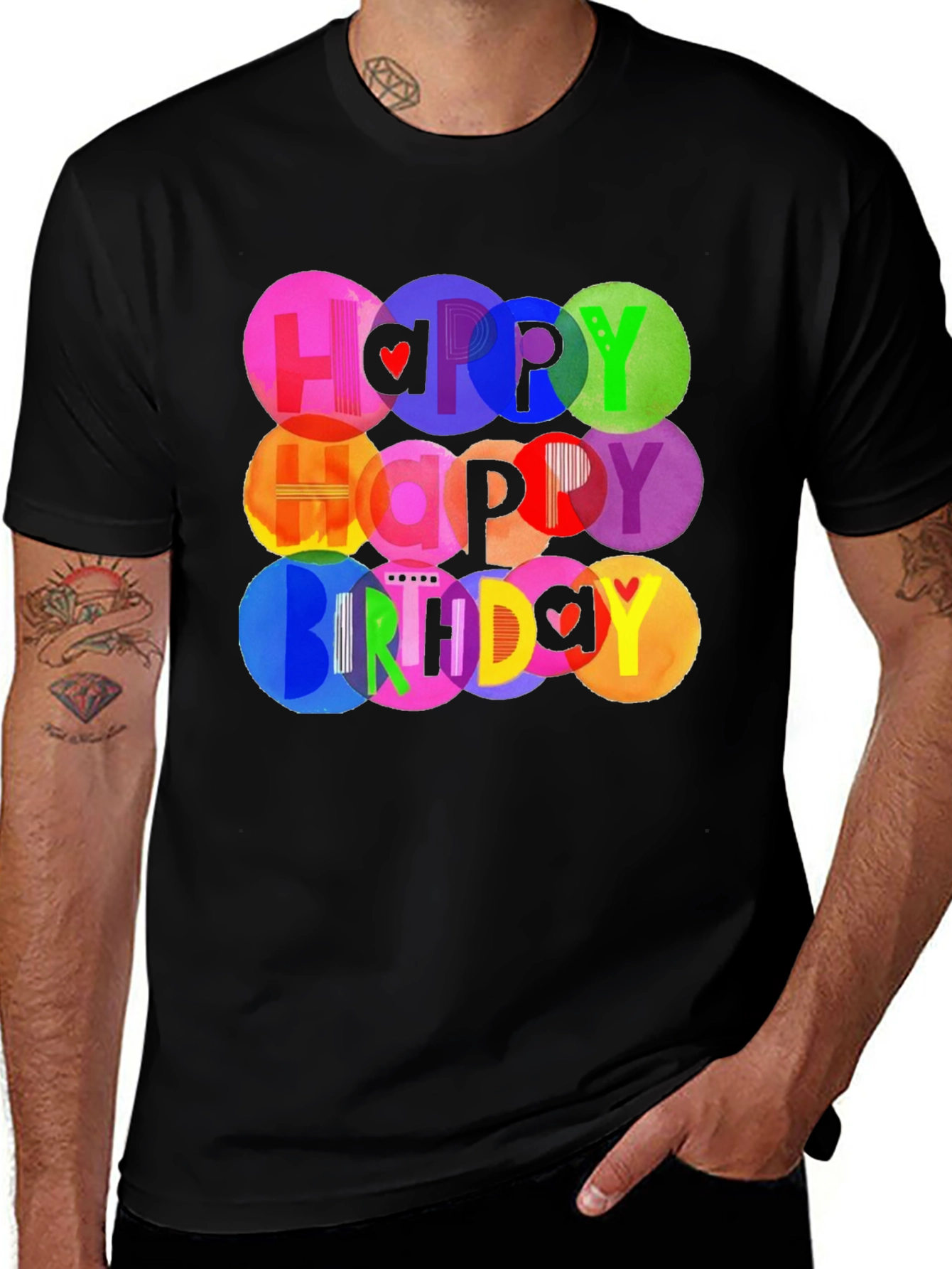 Variant 13 of Happy Birthday Graphic Tee - Colorful Celebration Shirt