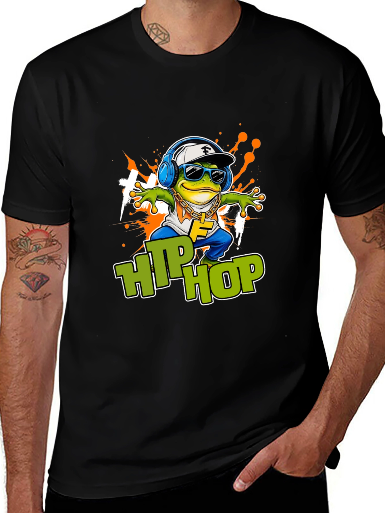 Variant 7 of Hip Hop Frog Graphic T-Shirt