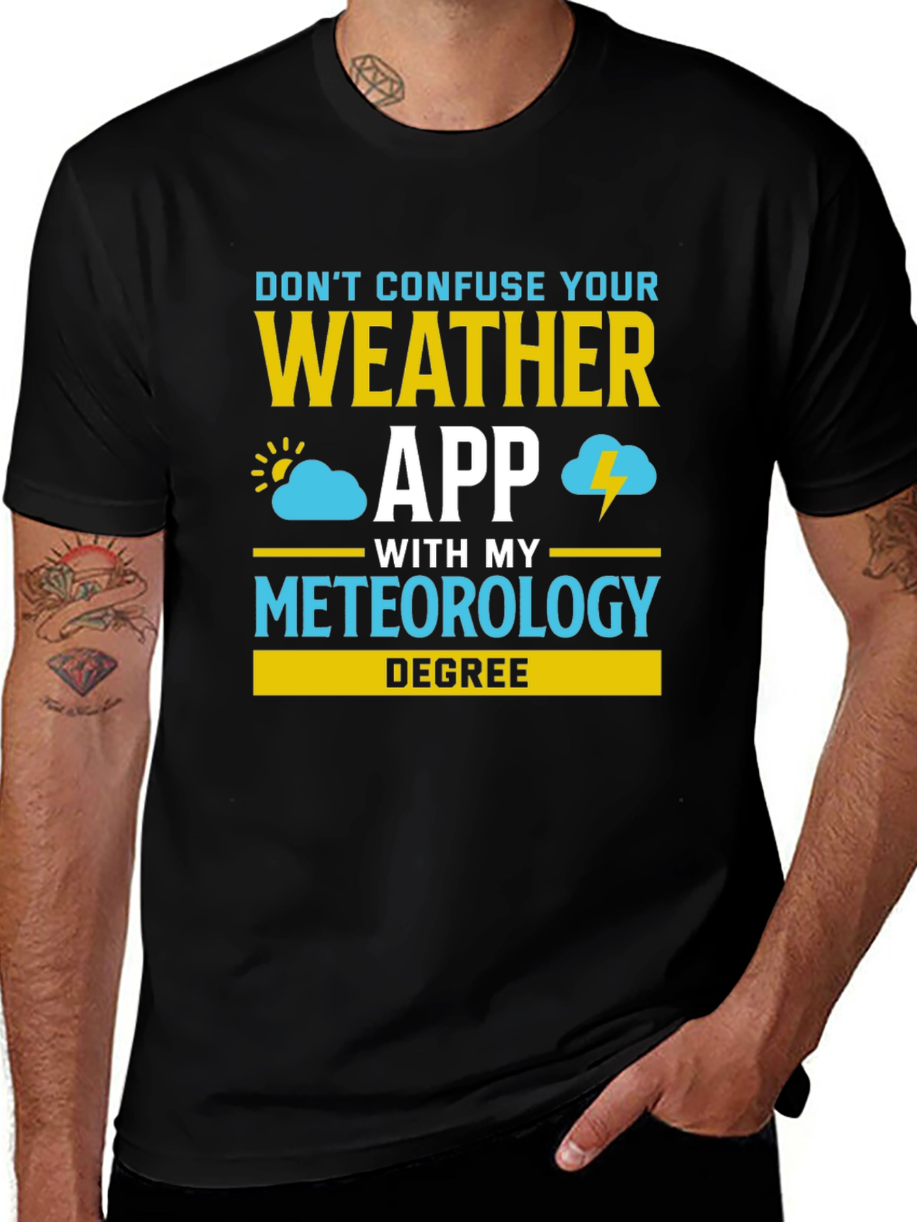 Variant 28 of Funny Meteorology Degree T-Shirt - Don't Confuse