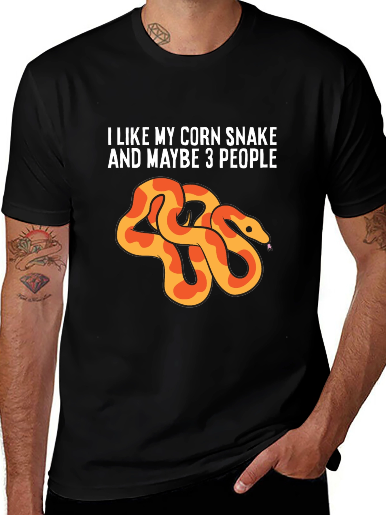 Variant 2 of Corn Snake Lover Tee - I Like My Corn Snake & Maybe 3 People