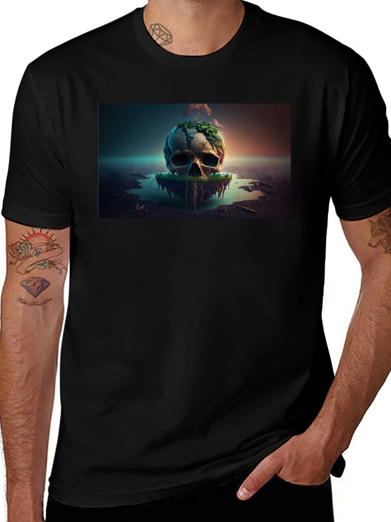 Variant 17 of Skull Island Graphic Tee - Edgy Style