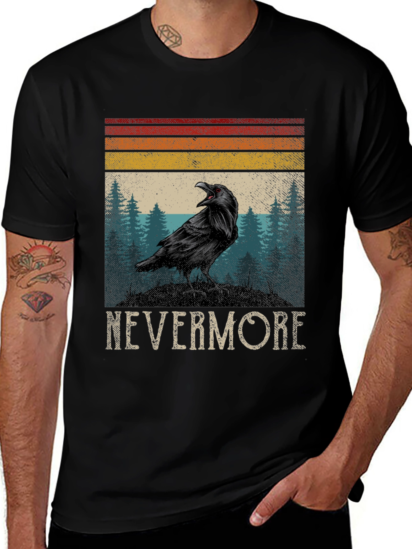 Variant 29 of Nevermore Raven Graphic Tee - Edgar Allan Poe Shirt