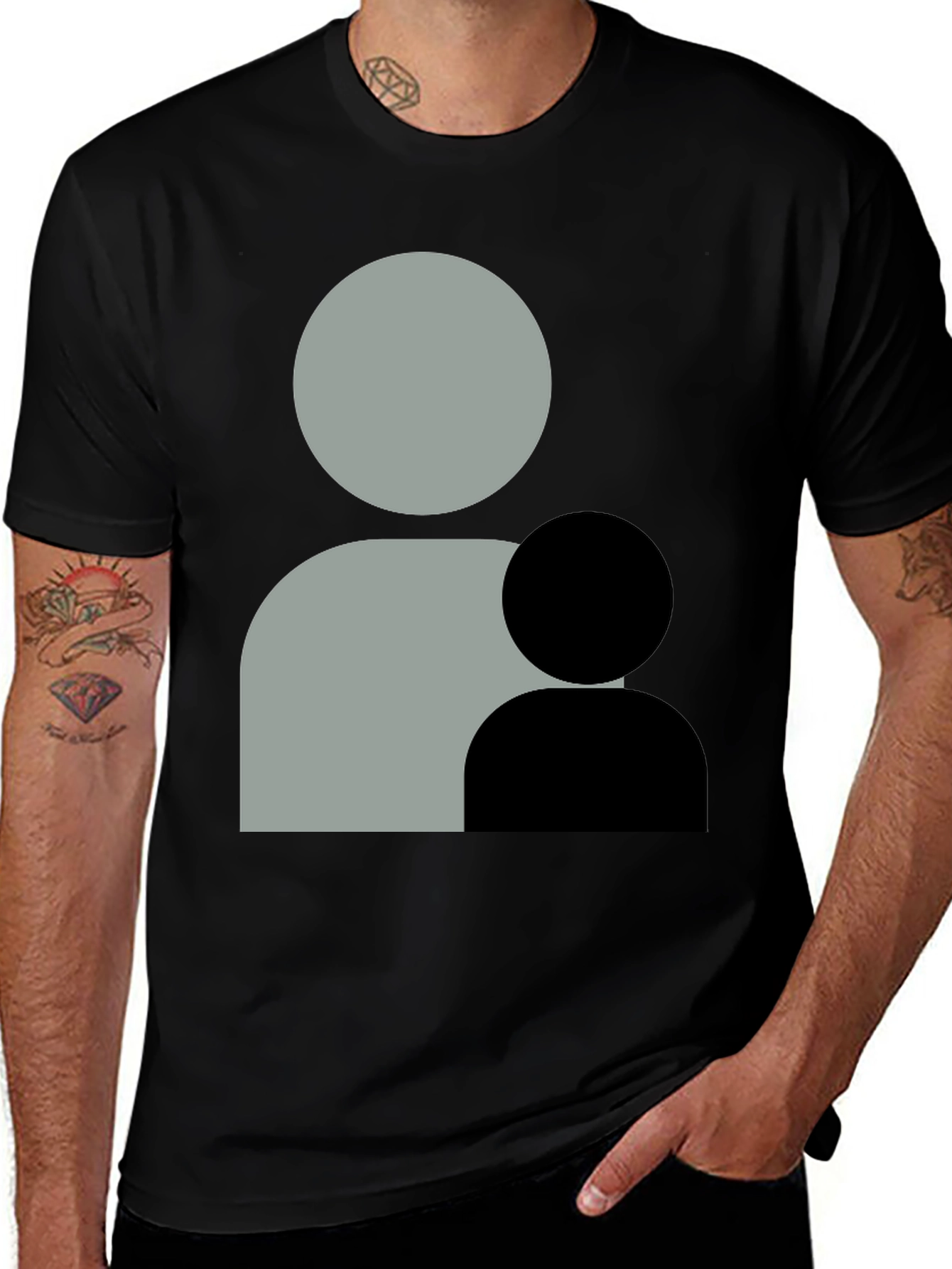 Variant 10 of Abstract Graphic Print Crew Neck T-Shirt