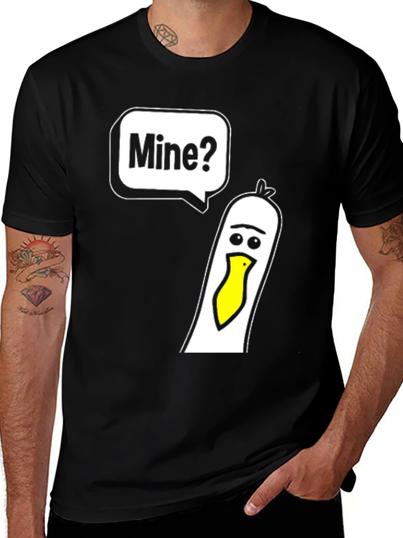 Variant 15 of Mine? Cartoon Goose Humor Tee
