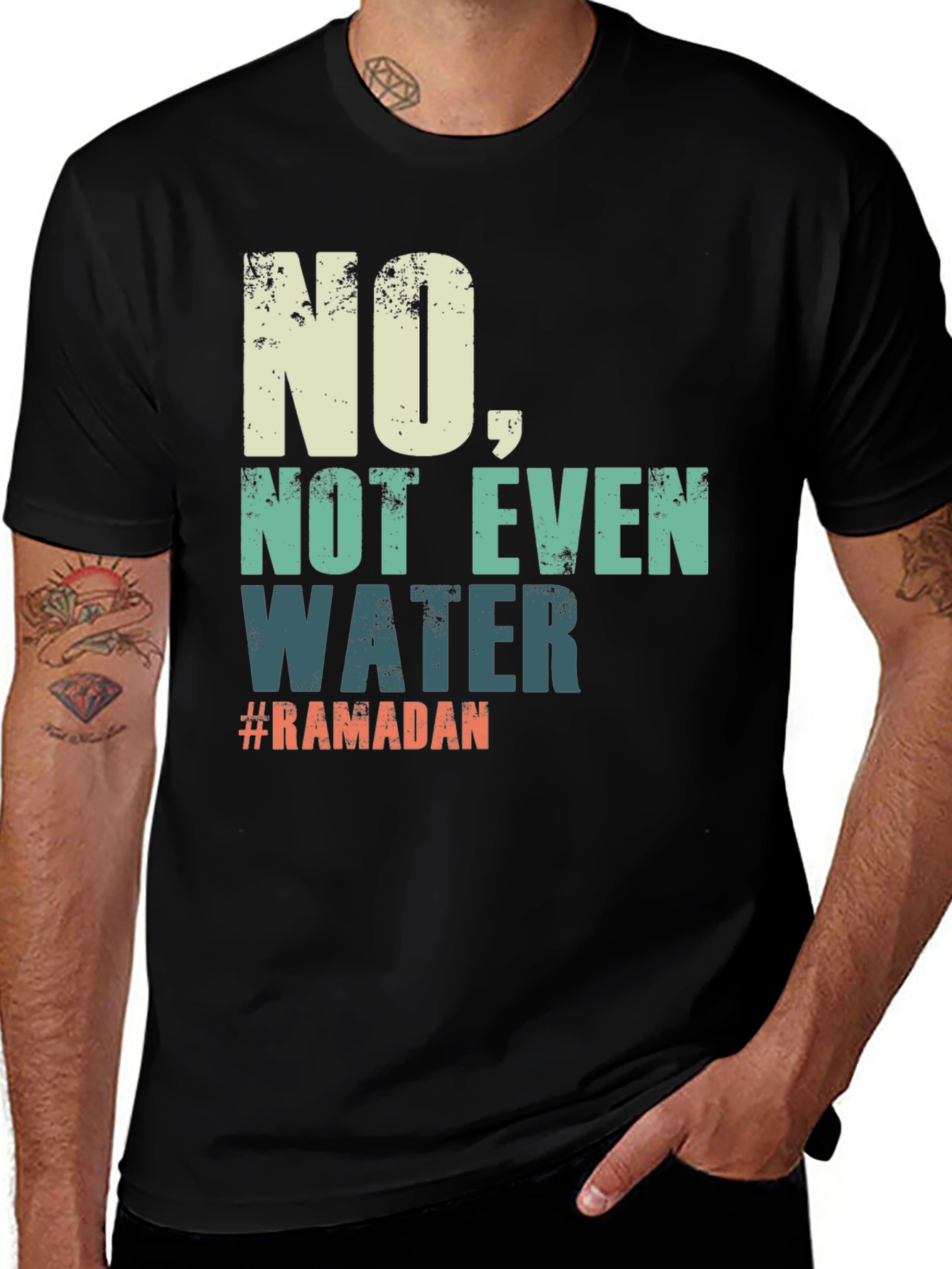 Ramadan Fasting Humor T-Shirt - No, Not Even Water