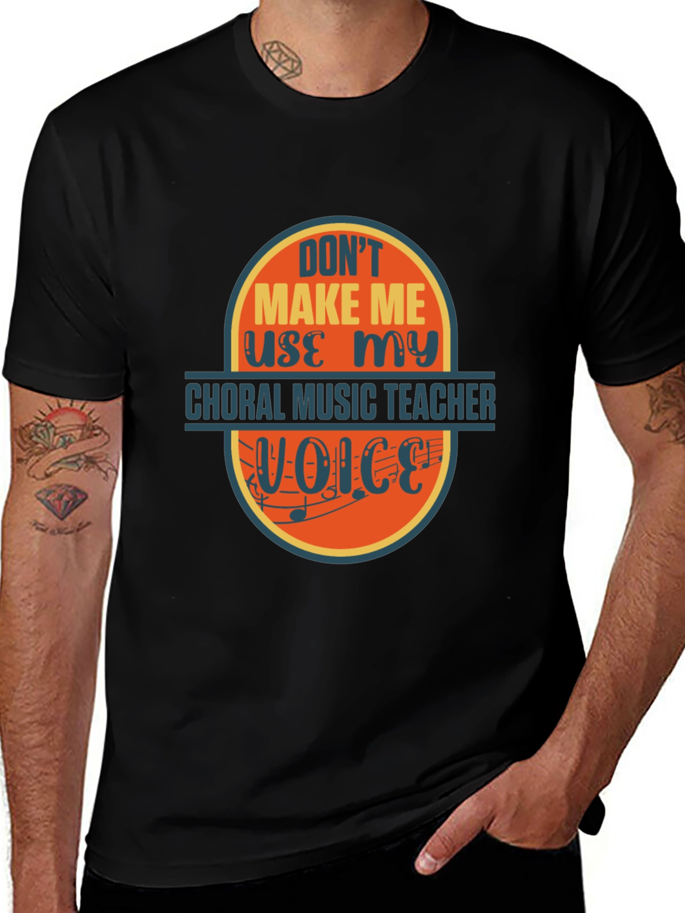 Variant 11 of Choral Music Teacher T-Shirt - Funny Voice Warning