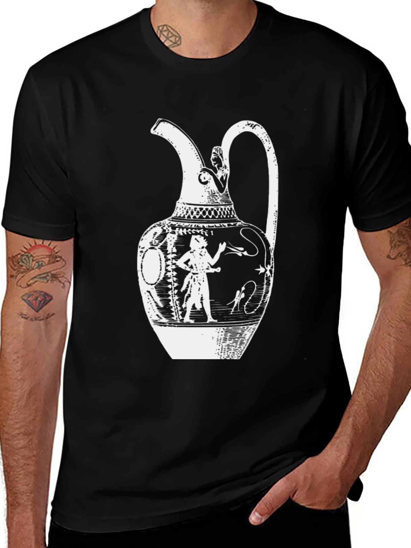 Ancient Vase Graphic Tee - Classic Black T-Shirt