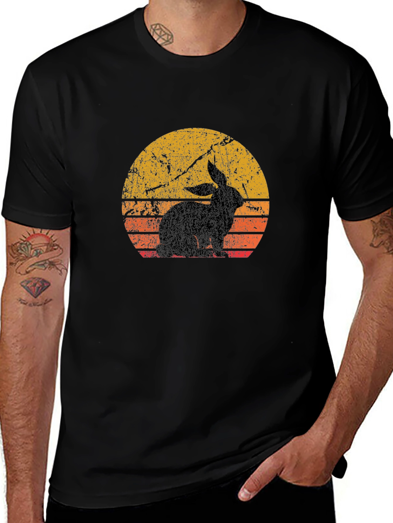 Variant 21 of Retro Rabbit Silhouette T-Shirt