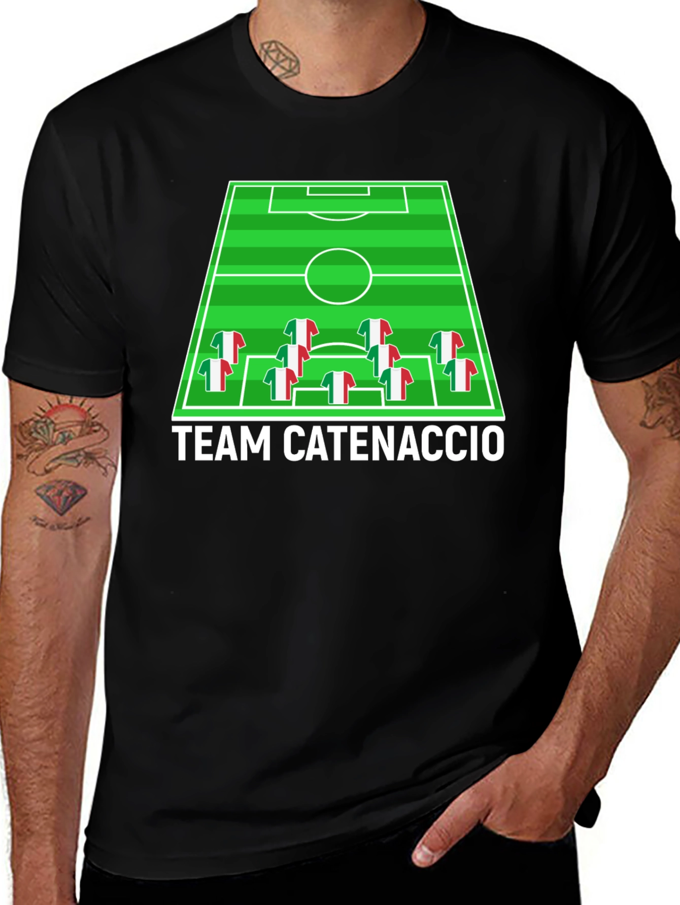Variant 23 of Team Catenaccio Football T-Shirt - Tactical Design
