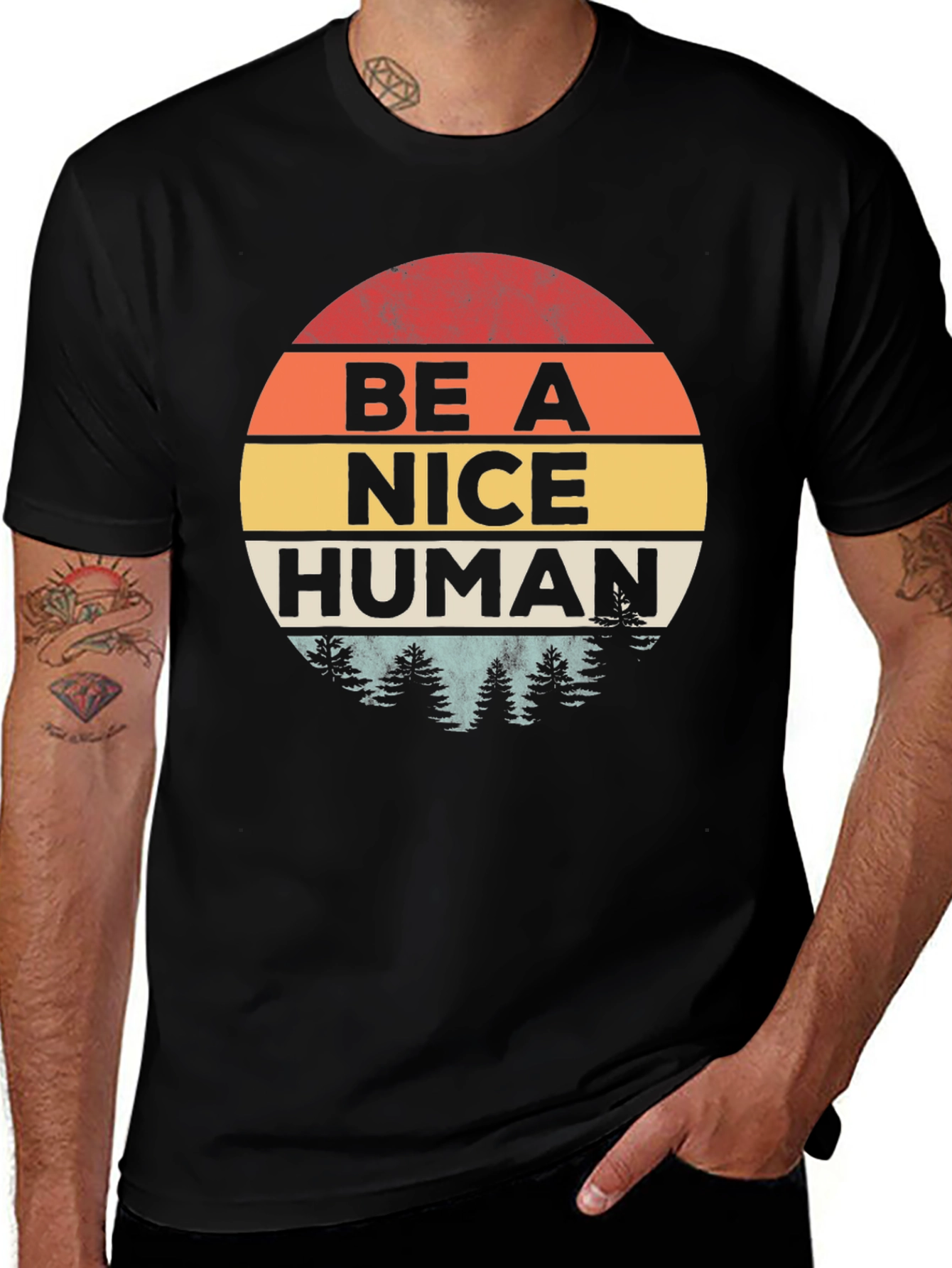 Variant 13 of Be A Nice Human Graphic T-Shirt