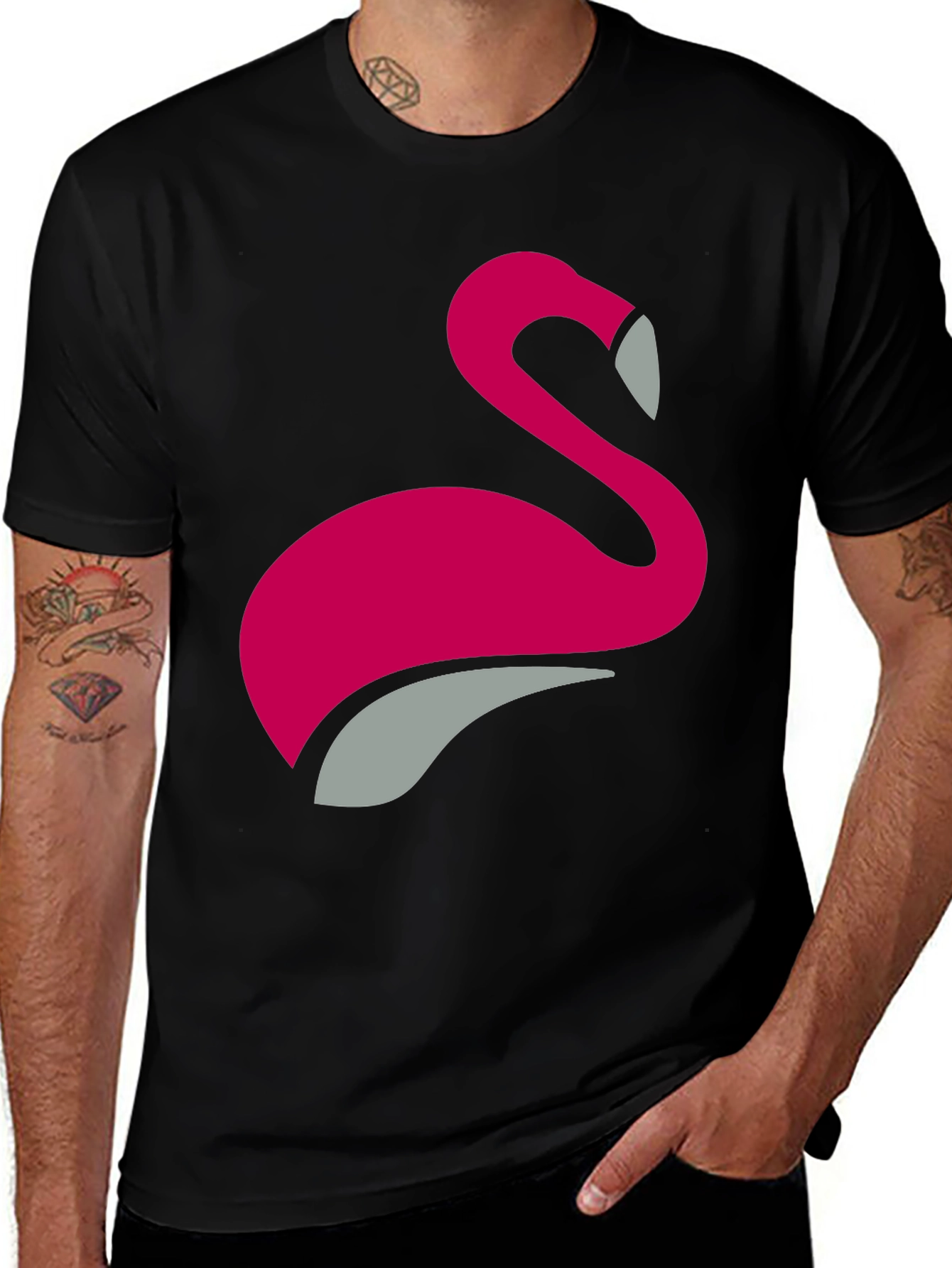 Variant 12 of Flamingo Graphic Tee - Casual Comfort