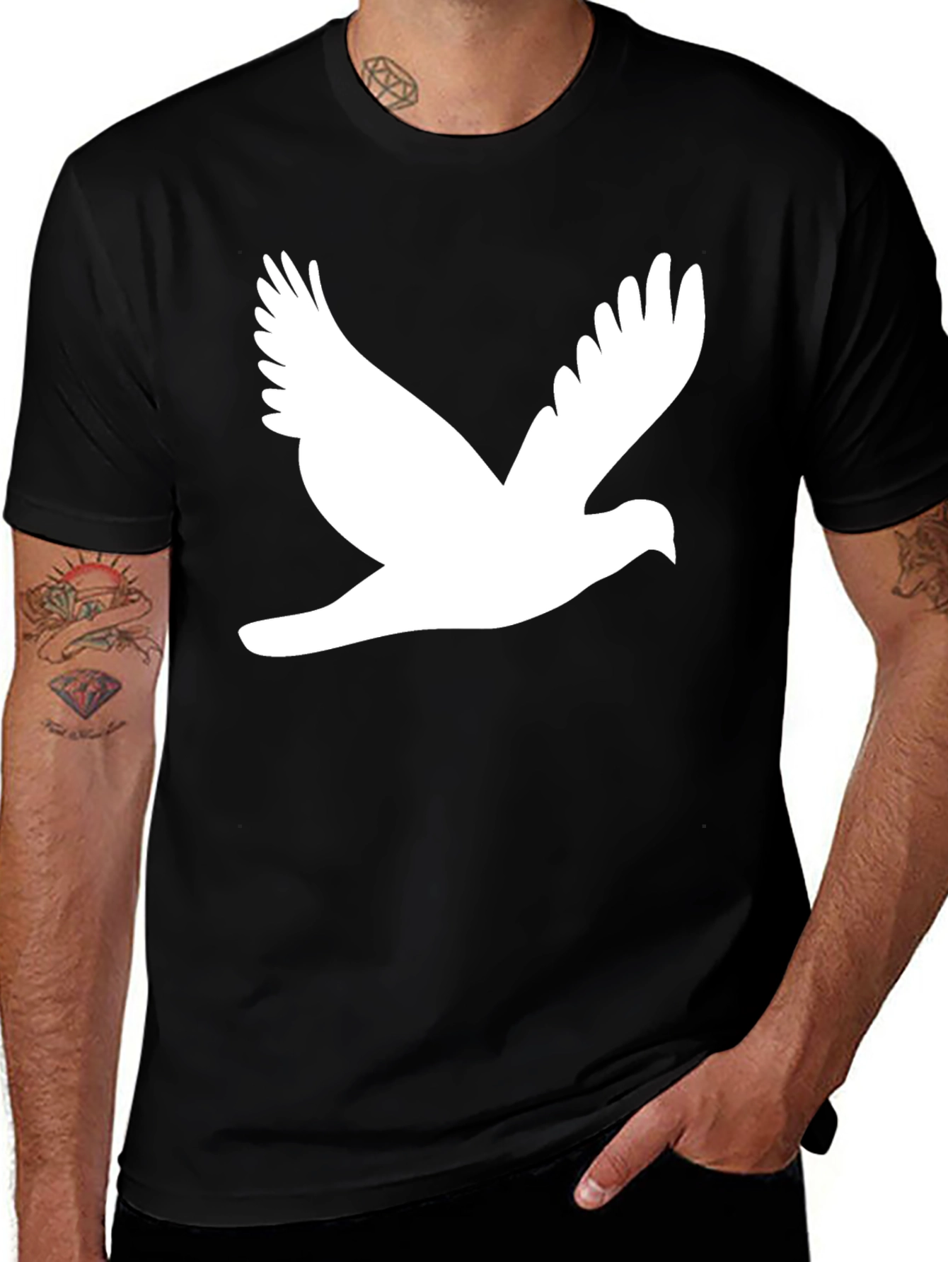 Variant 15 of Dove Graphic Black T-Shirt