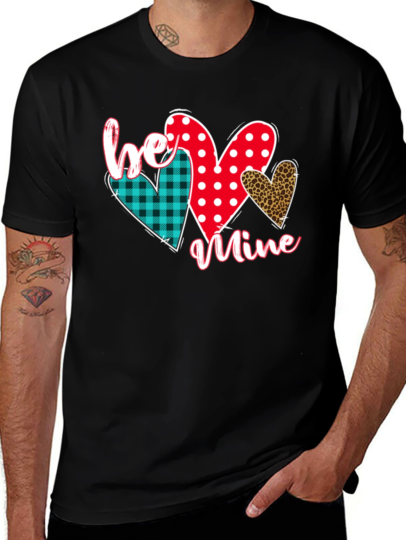 Be Mine Hearts Graphic T-Shirt