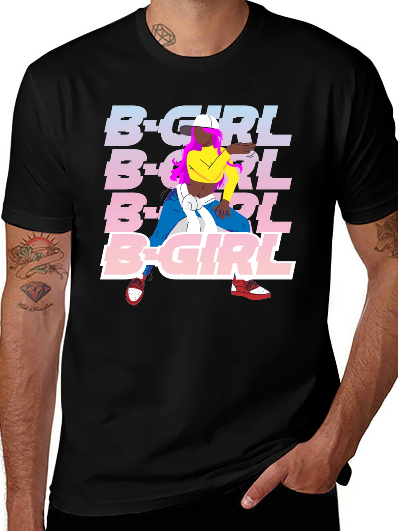 Variant 13 of B-Girl Graphic T-Shirt - Streetwear Style