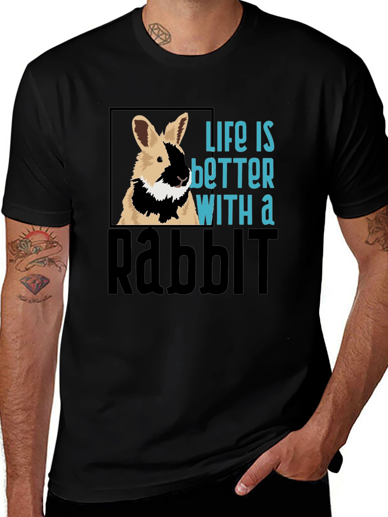 Variant 20 of Life is Better With a Rabbit Graphic T-Shirt