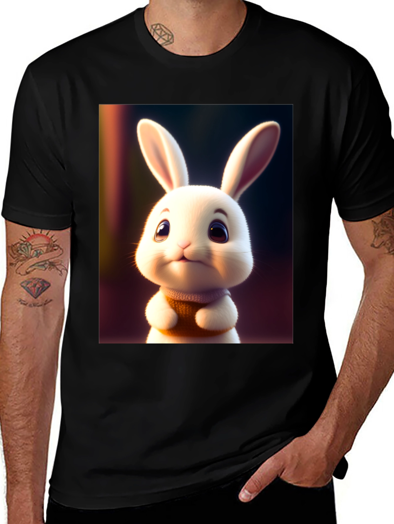 Variant 19 of Cute Bunny Graphic Tee - Soft Cotton Comfort