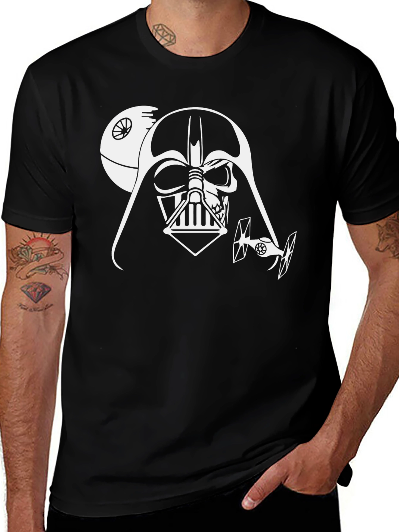 Darth Vader Graphic Tee - Black Cotton Blend