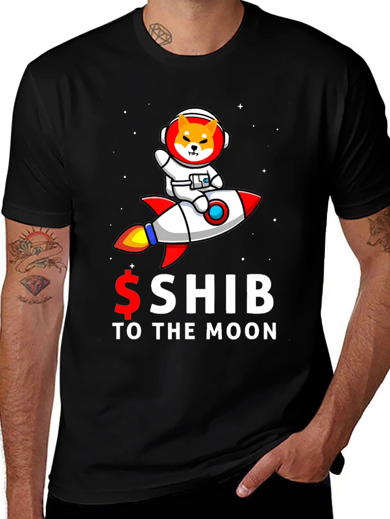 Variant 3 of Shiba Inu 'To The Moon' Graphic T-Shirt