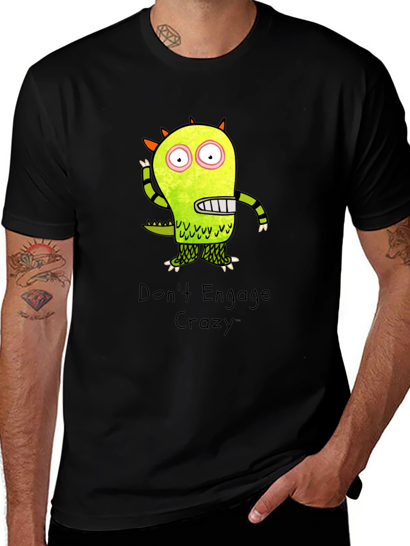 Variant 3 of Don't Engage Crazy Monster Graphic T-Shirt