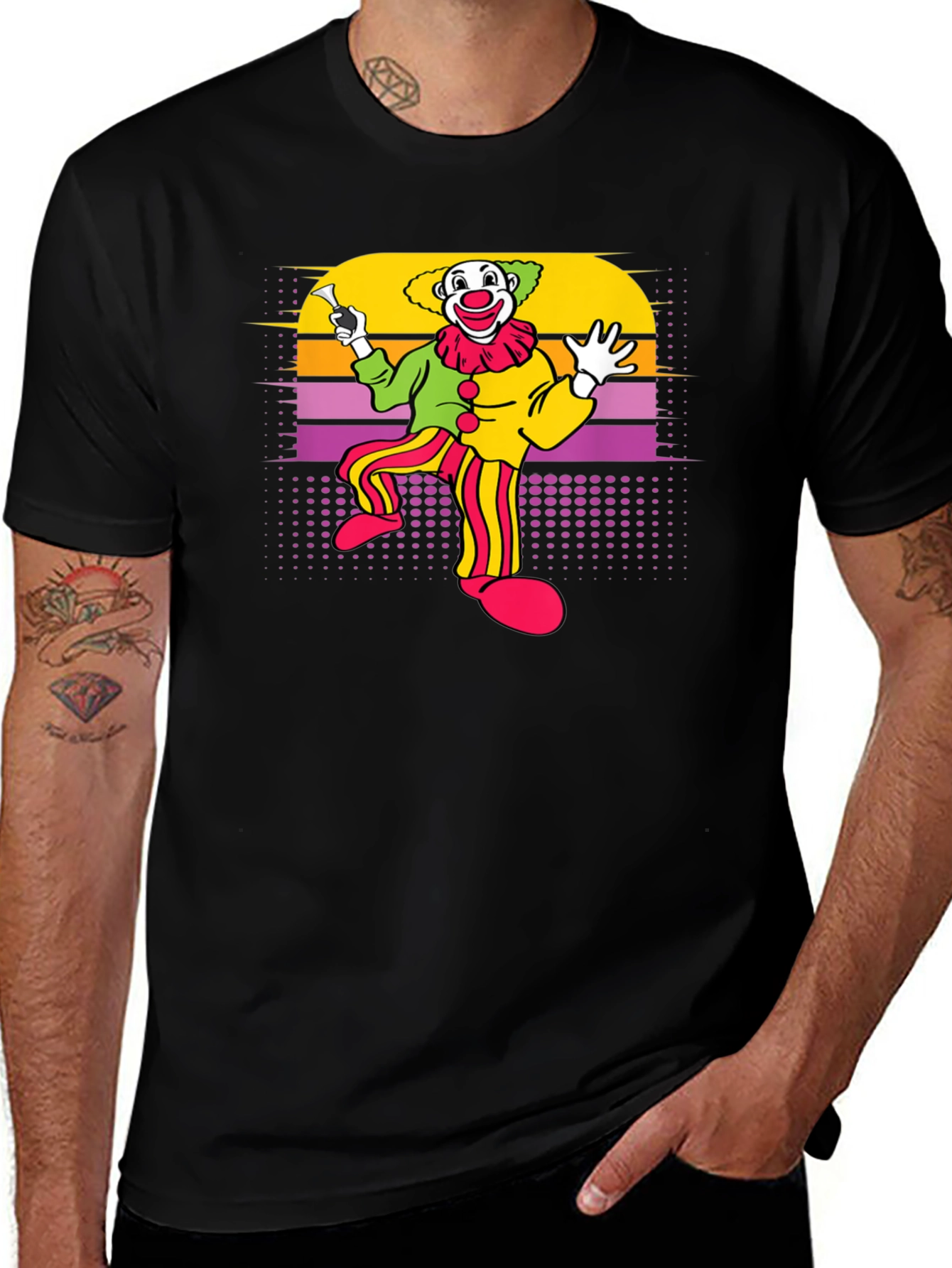 Variant 30 of Retro Clown Graphic T-Shirt - Vintage Style Tee