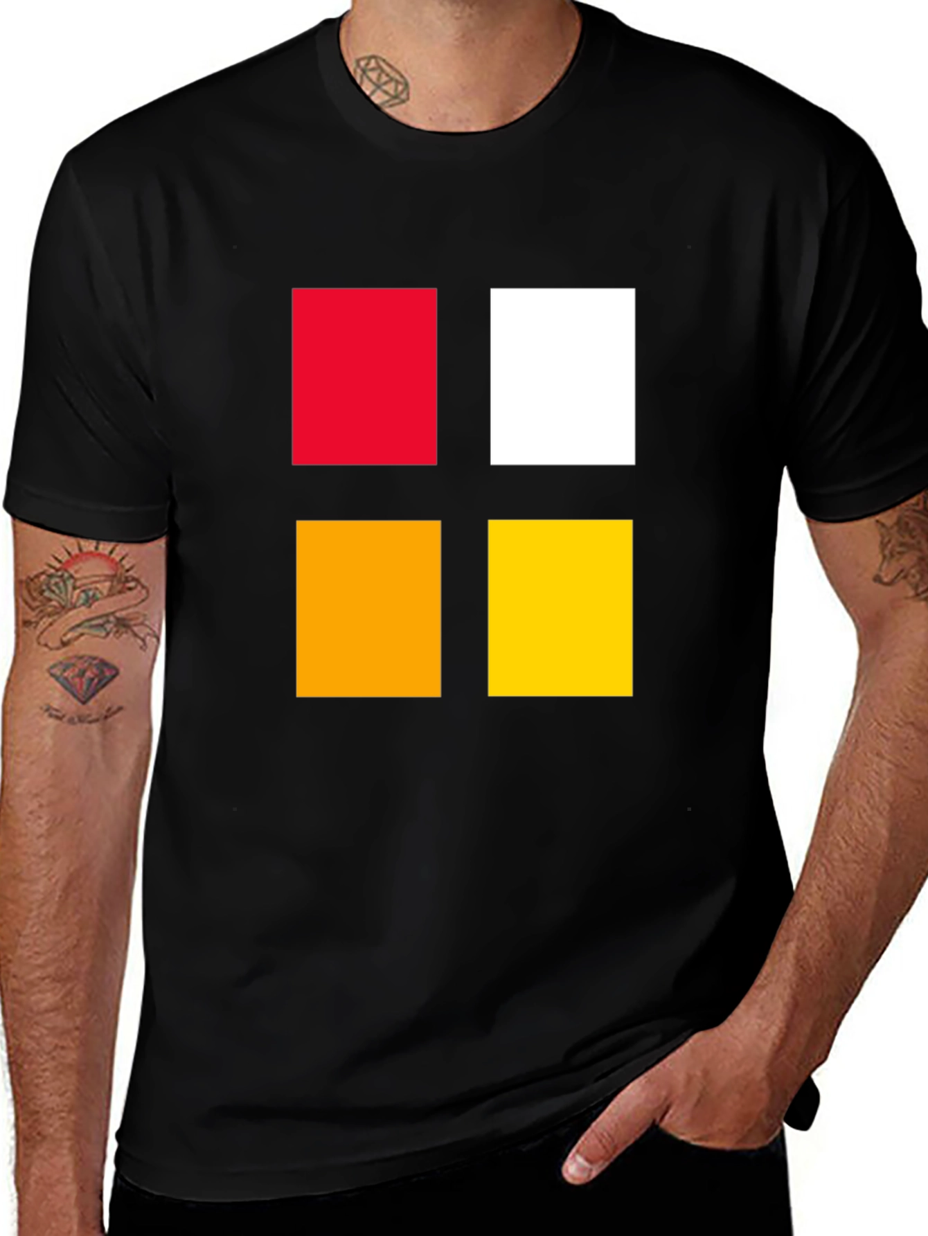 Variant 28 of Colorful Block Graphic Tee - Bold & Modern Design