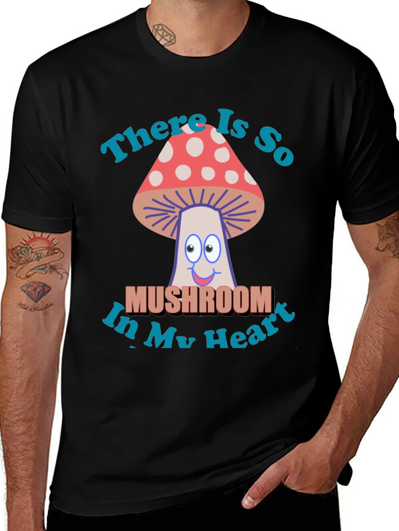 Variant 14 of Mushroom Heart T-Shirt - Funny Graphic Tee