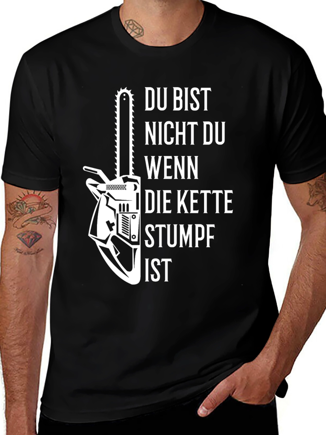 Variant 14 of Funny Chainsaw T-Shirt: Stumpf ist