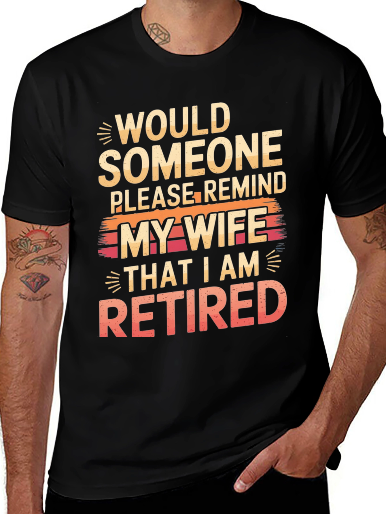 Variant 10 of Retired Husband T-Shirt - Humorous Graphic Tee