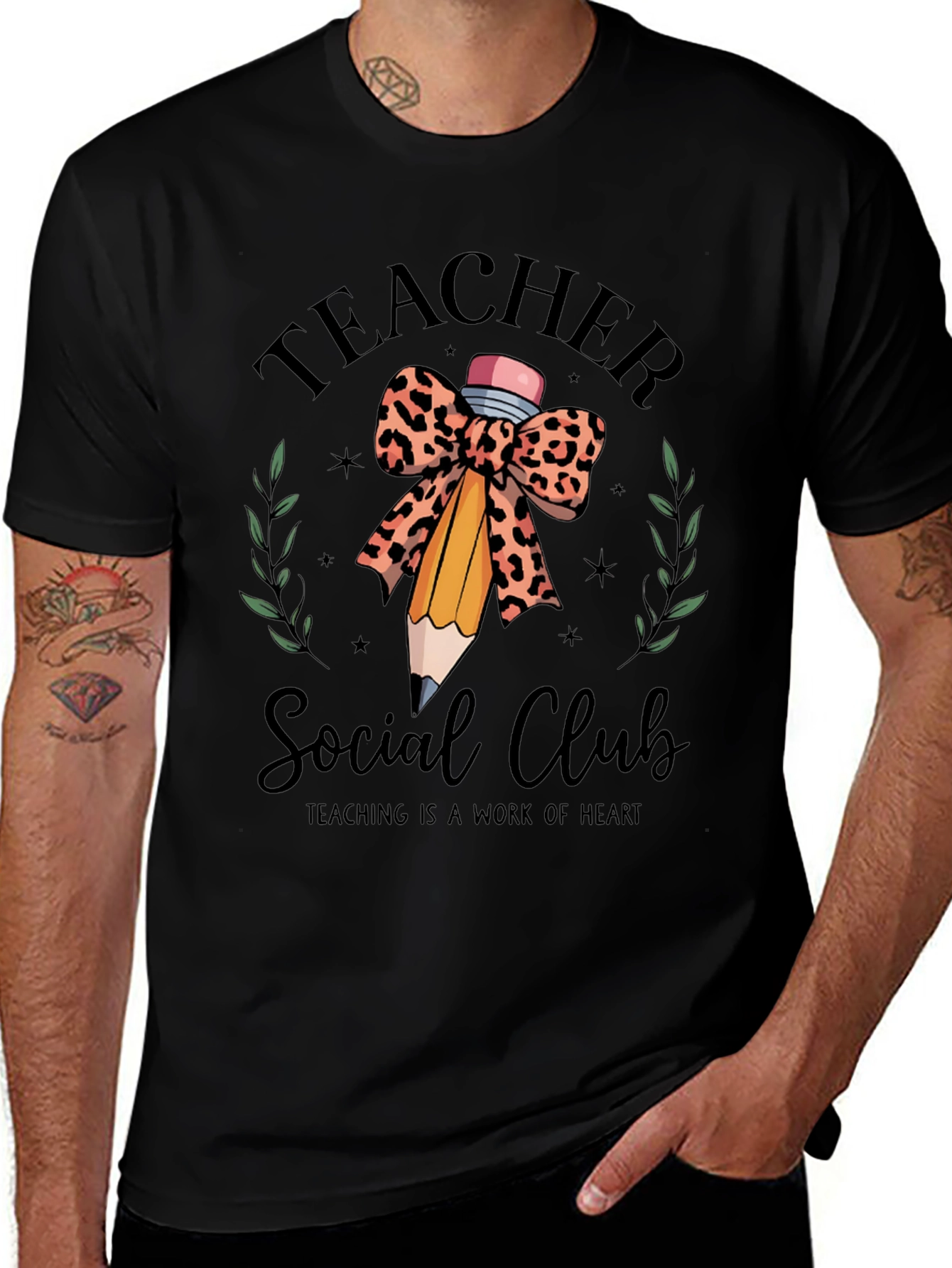 Teacher Social Club Tee - Teaching is a Work of Heart