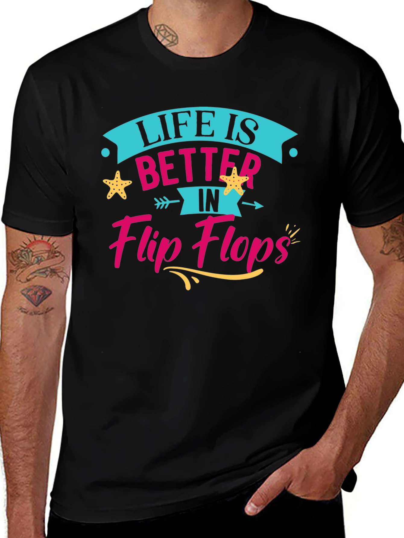 Variant 27 of Life is Better in Flip Flops Graphic Tee