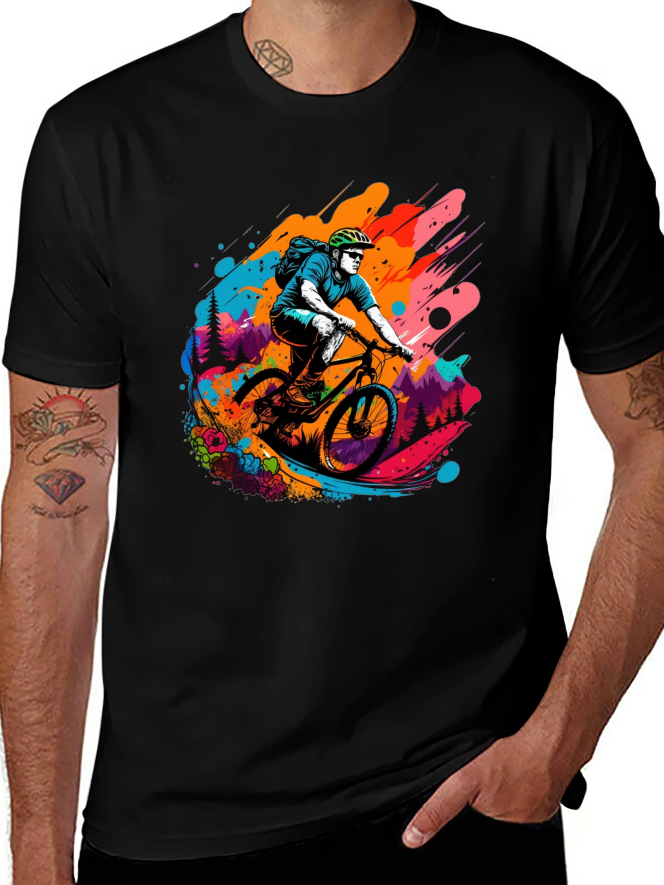 Variant 22 of Mountain Biking Graphic T-Shirt