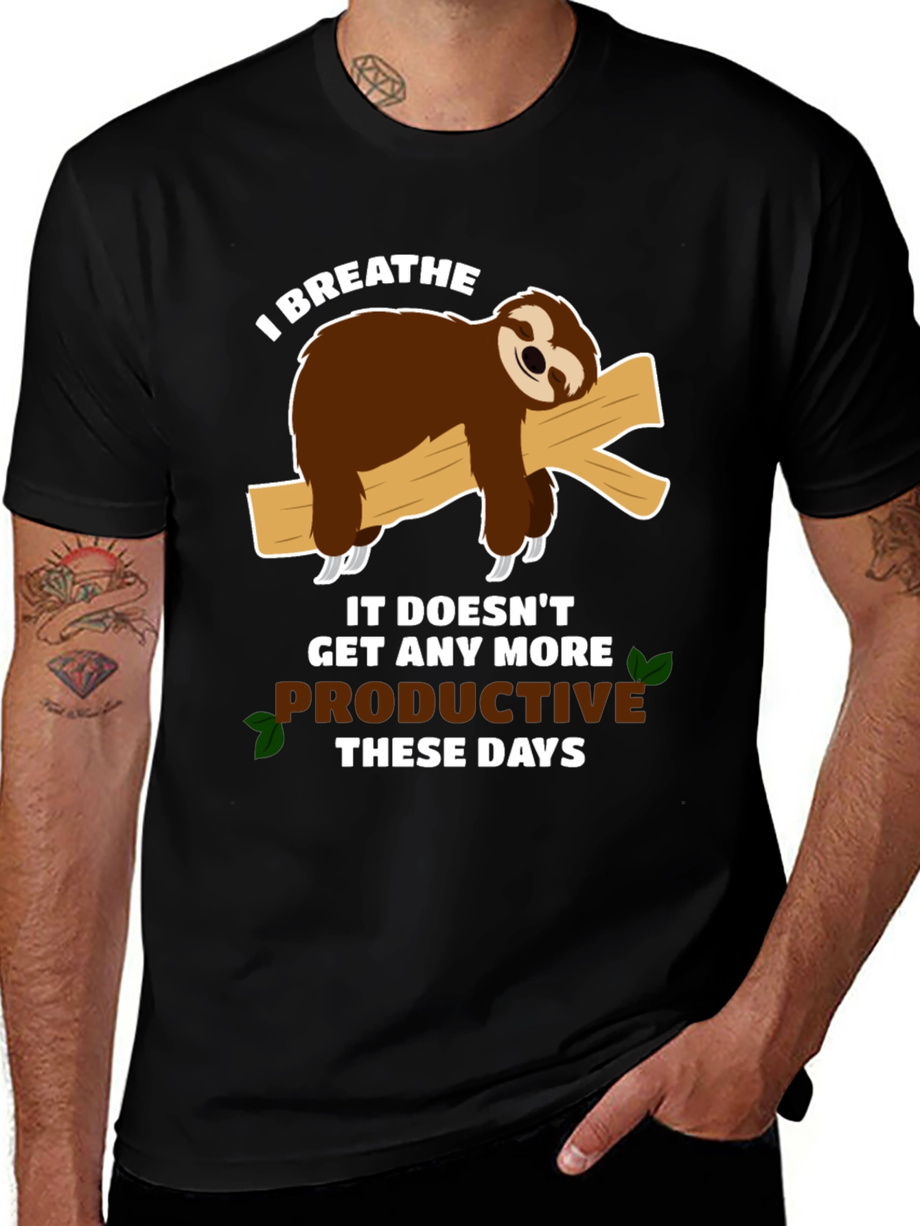Variant 17 of Sloth Productivity T-Shirt - Funny Graphic Tee