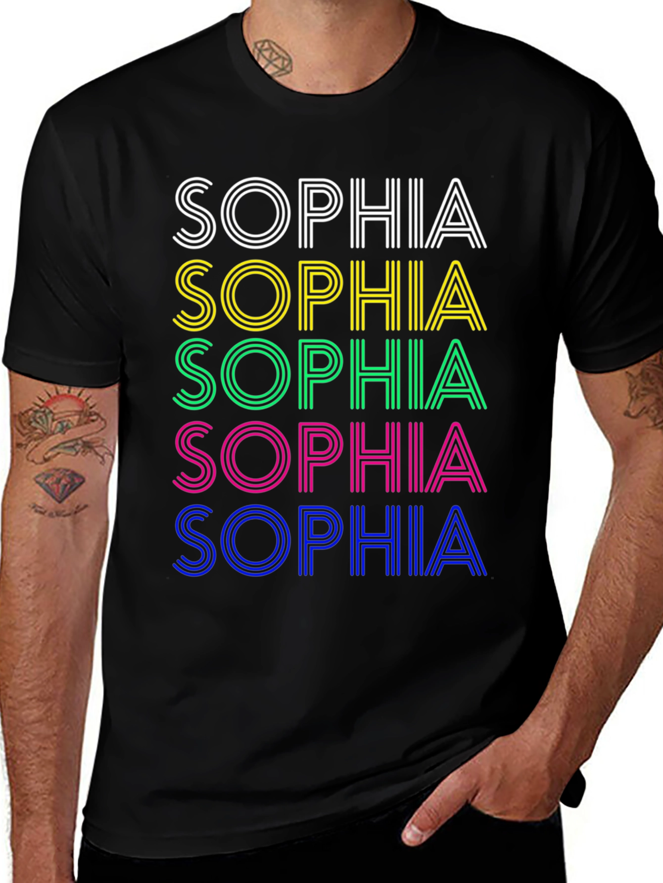 Variant 11 of Retro Sophia T-Shirt - Personalized Name Design