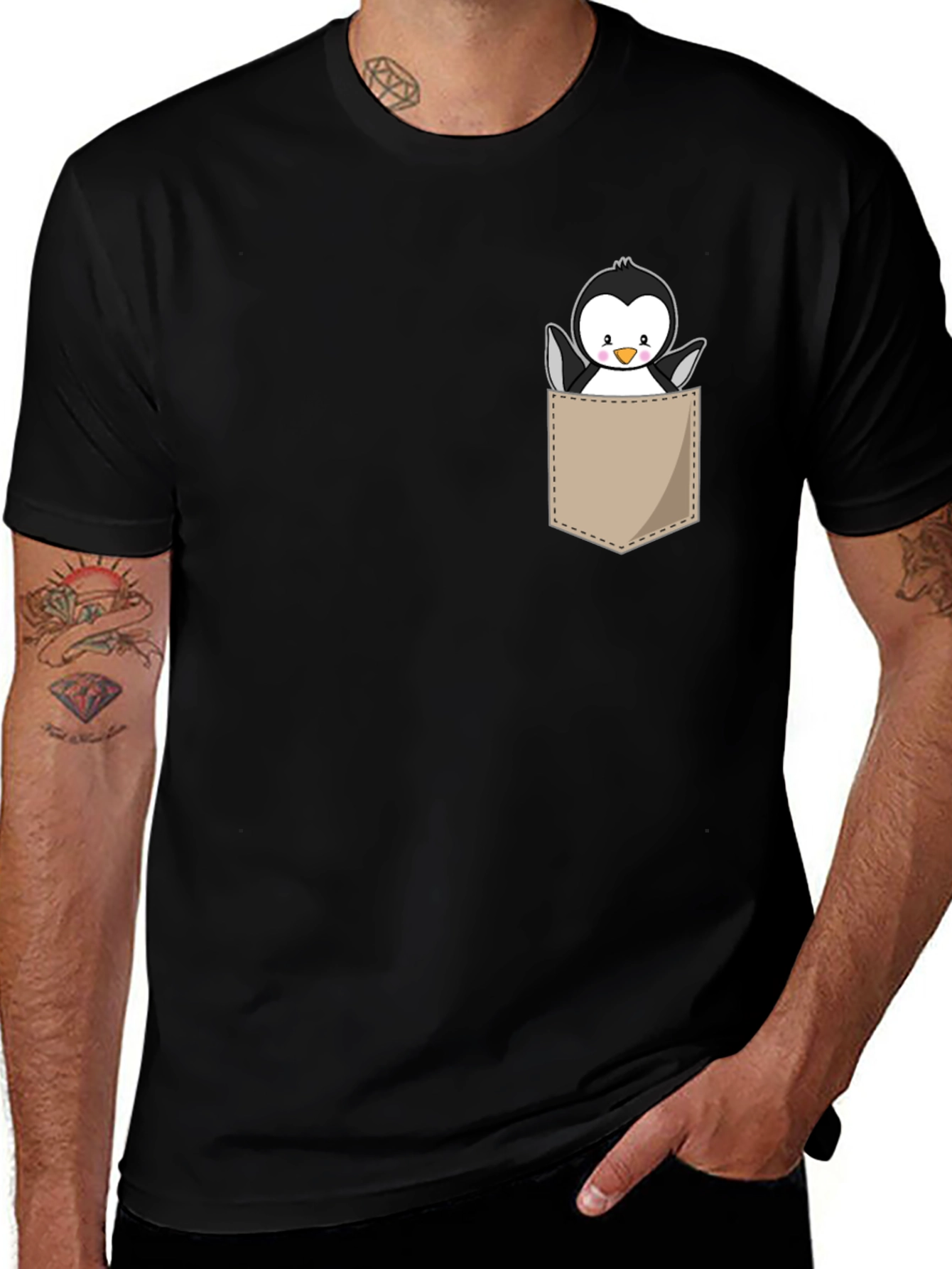 Variant 6 of Cute Penguin Pocket Graphic Tee