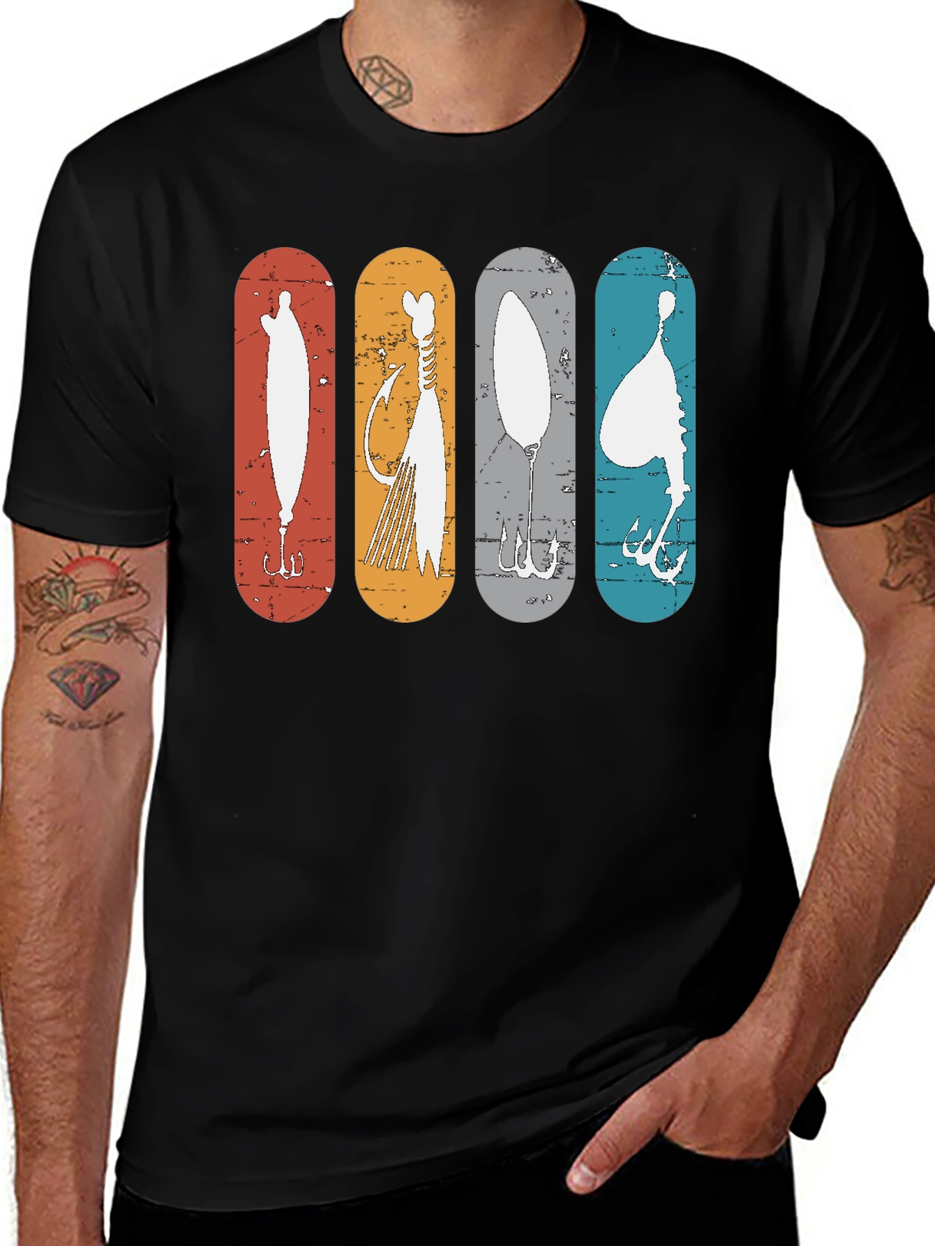 Variant 29 of Retro Fishing Lures Graphic Tee