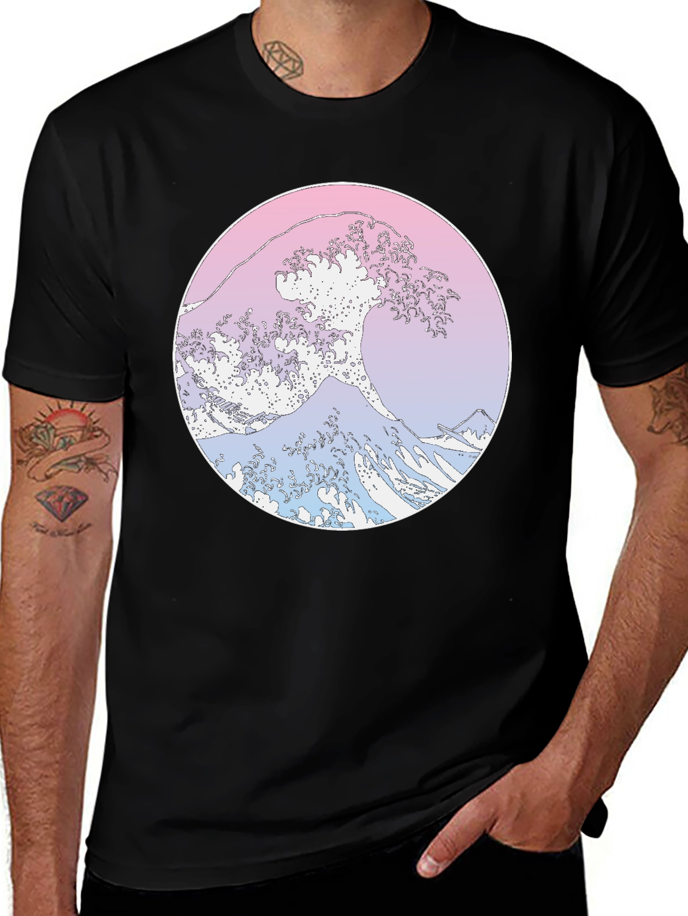 Variant 17 of Great Wave Graphic Tee - Classic Style