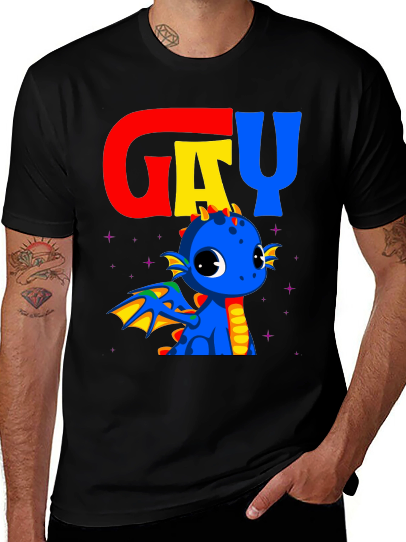 Gay Dragon Pride T-Shirt - Cute LGBTQ+ Apparel