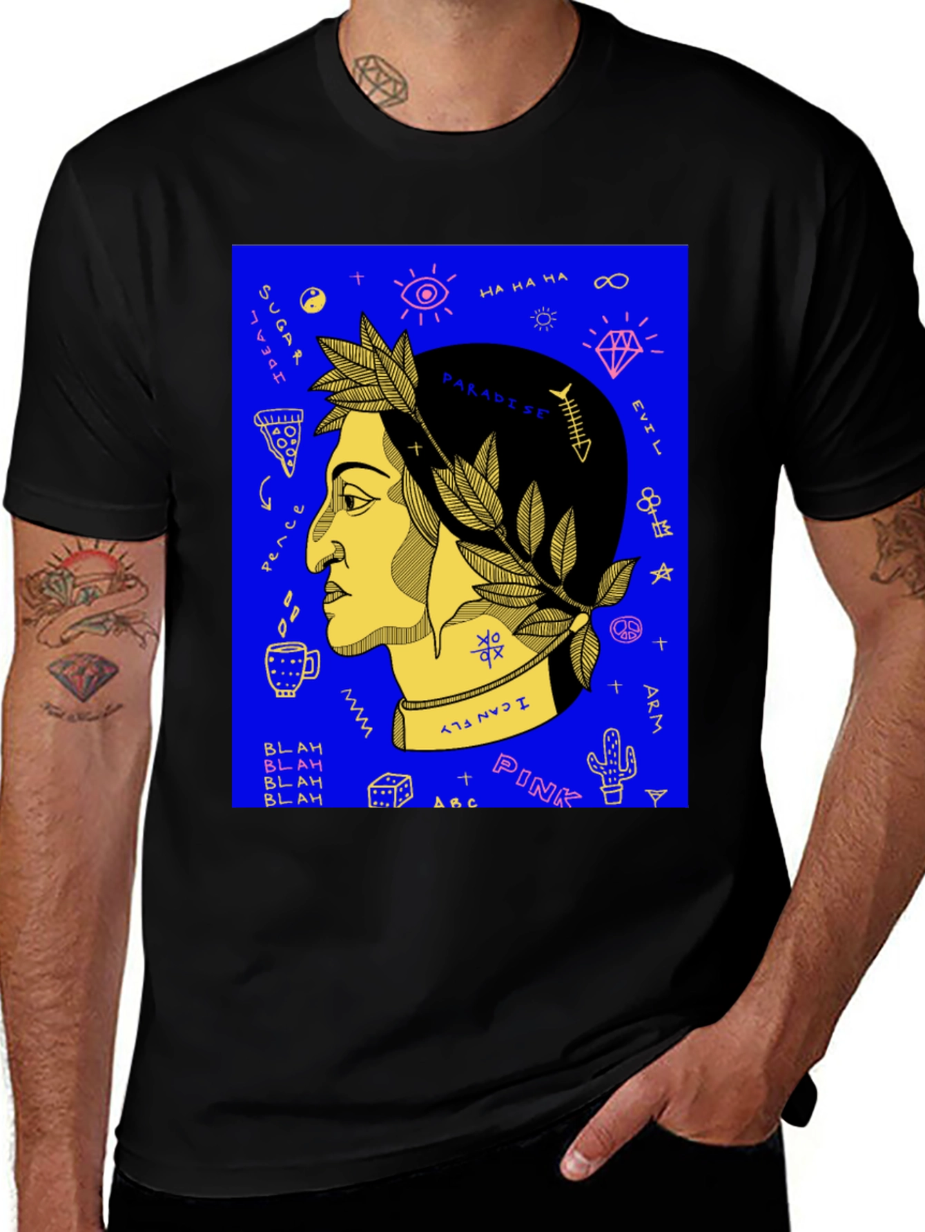 Variant 25 of Graphic Print Black T-Shirt