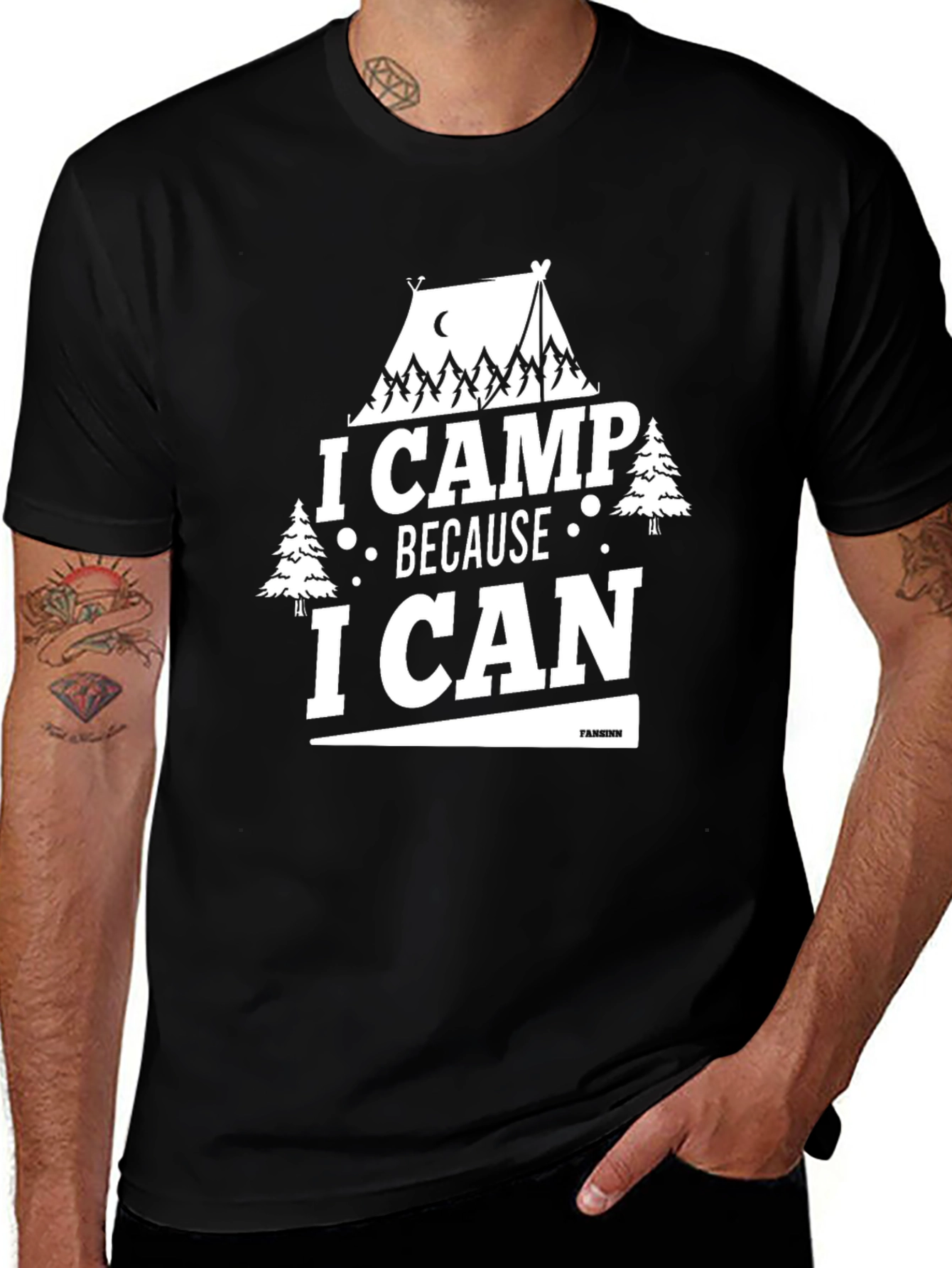 Variant 6 of I Camp Because I Can Black T-Shirt