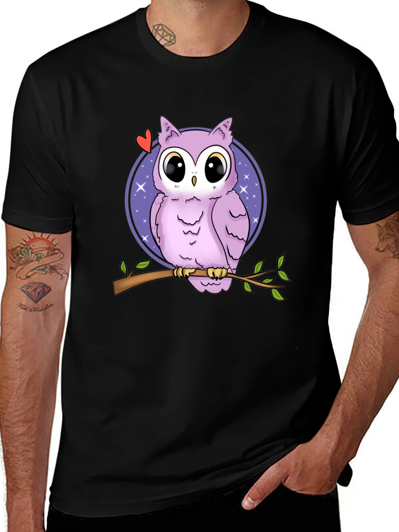 Variant 29 of Cute Owl On Branch Graphic Tee