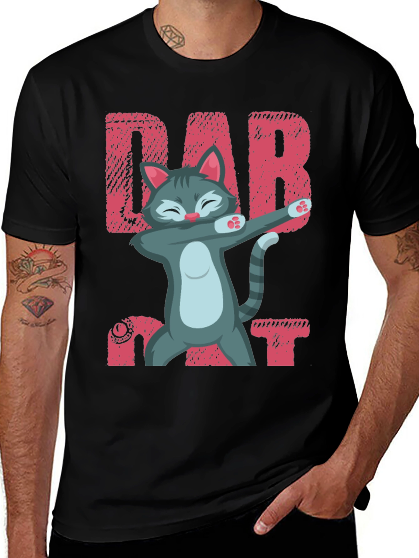 Variant 10 of Dabbing Cat Graphic T-Shirt - Cool & Trendy