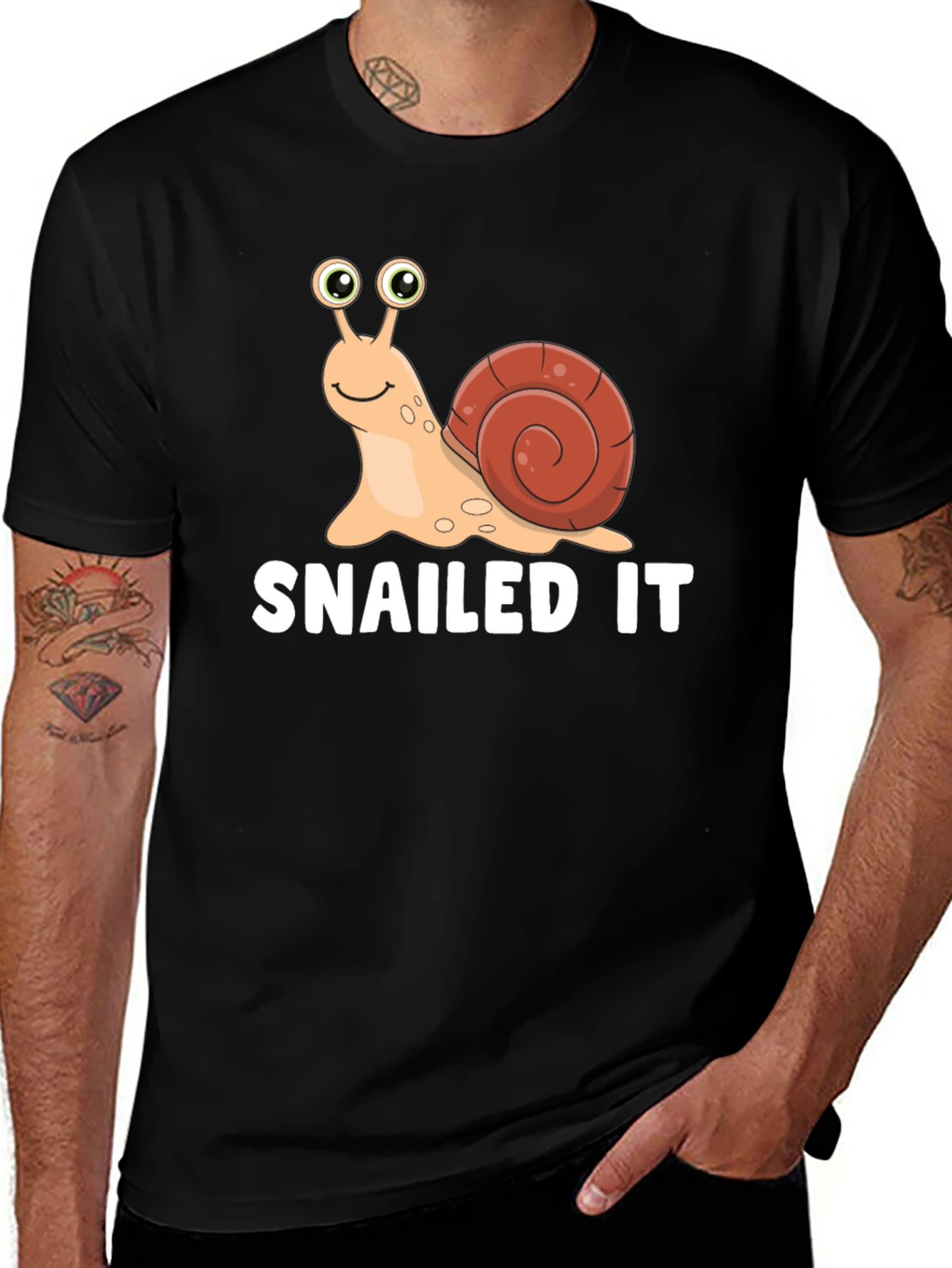 Variant 26 of Snailed It T-Shirt - Funny Snail Graphic Tee
