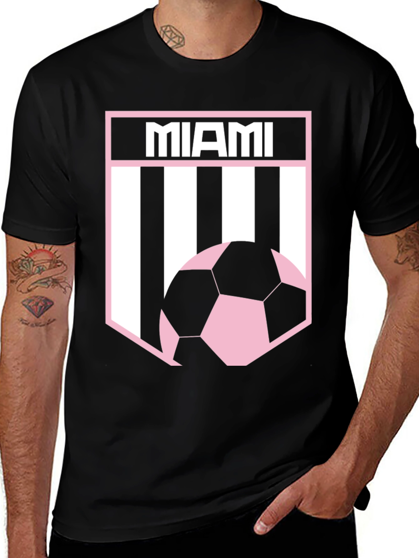 Variant 20 of Miami Soccer Fan T-Shirt - Black