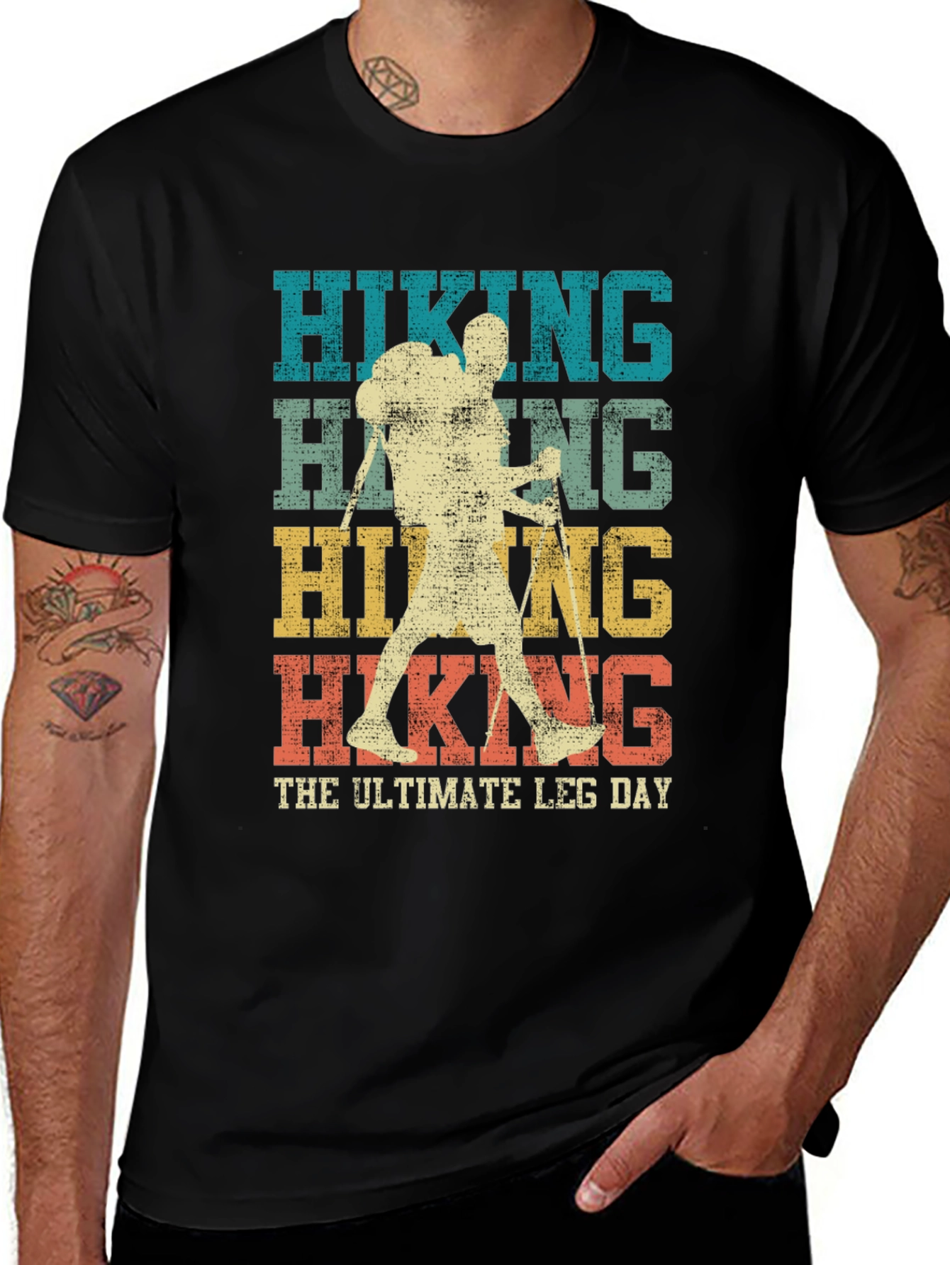 Hiking The Ultimate Leg Day Graphic T-Shirt