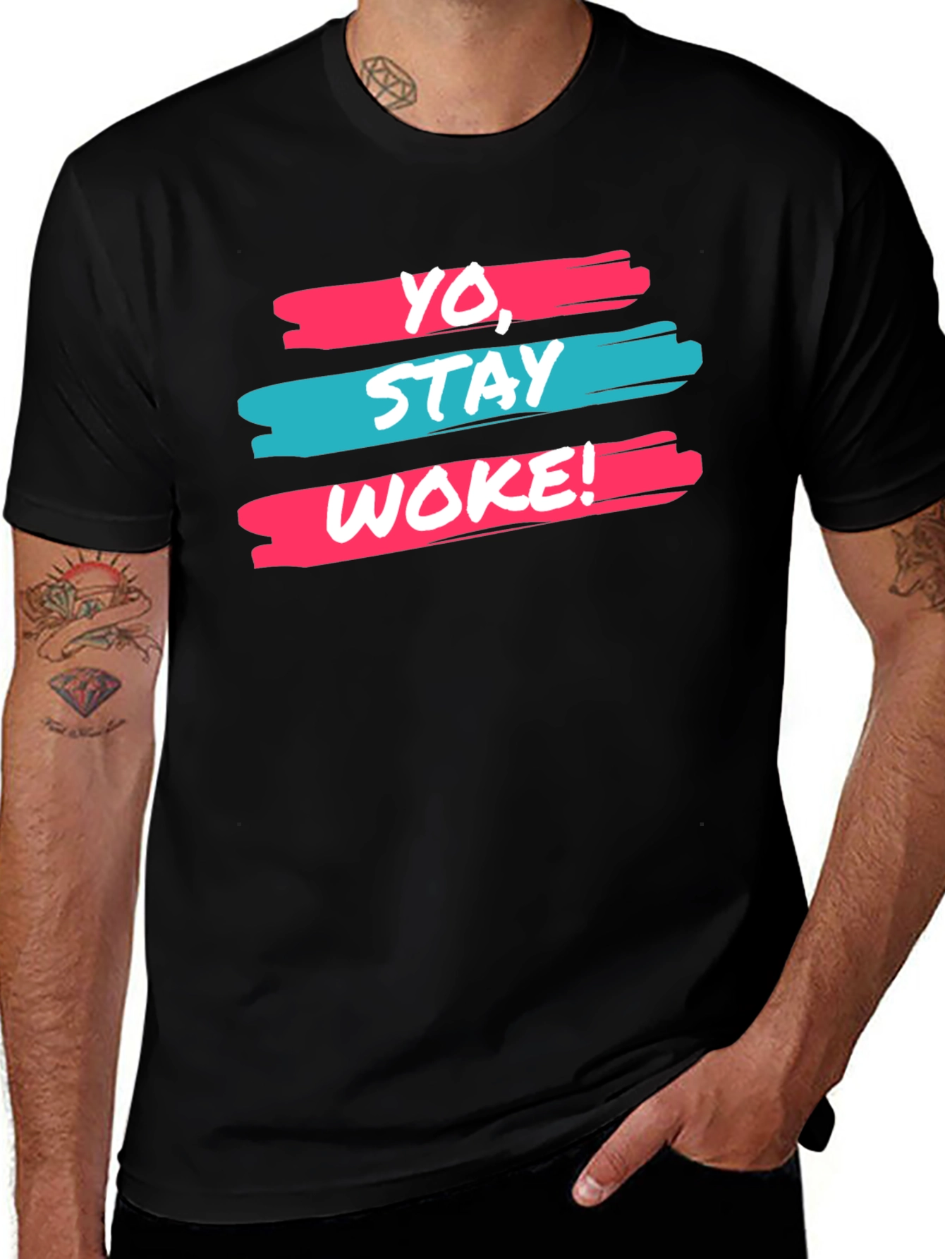 Variant 27 of Yo, Stay Woke Graphic Tee - Trendy Streetwear T-Shirt