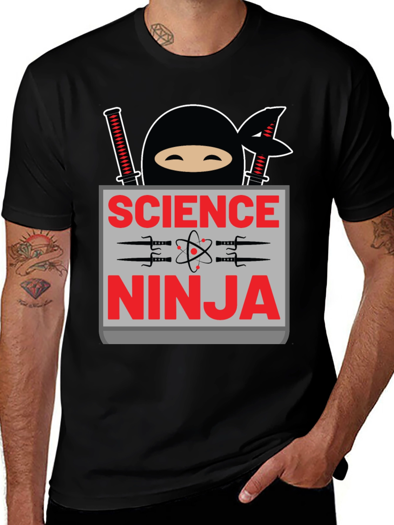 Variant 18 of Science Ninja T-Shirt - Geeky Design