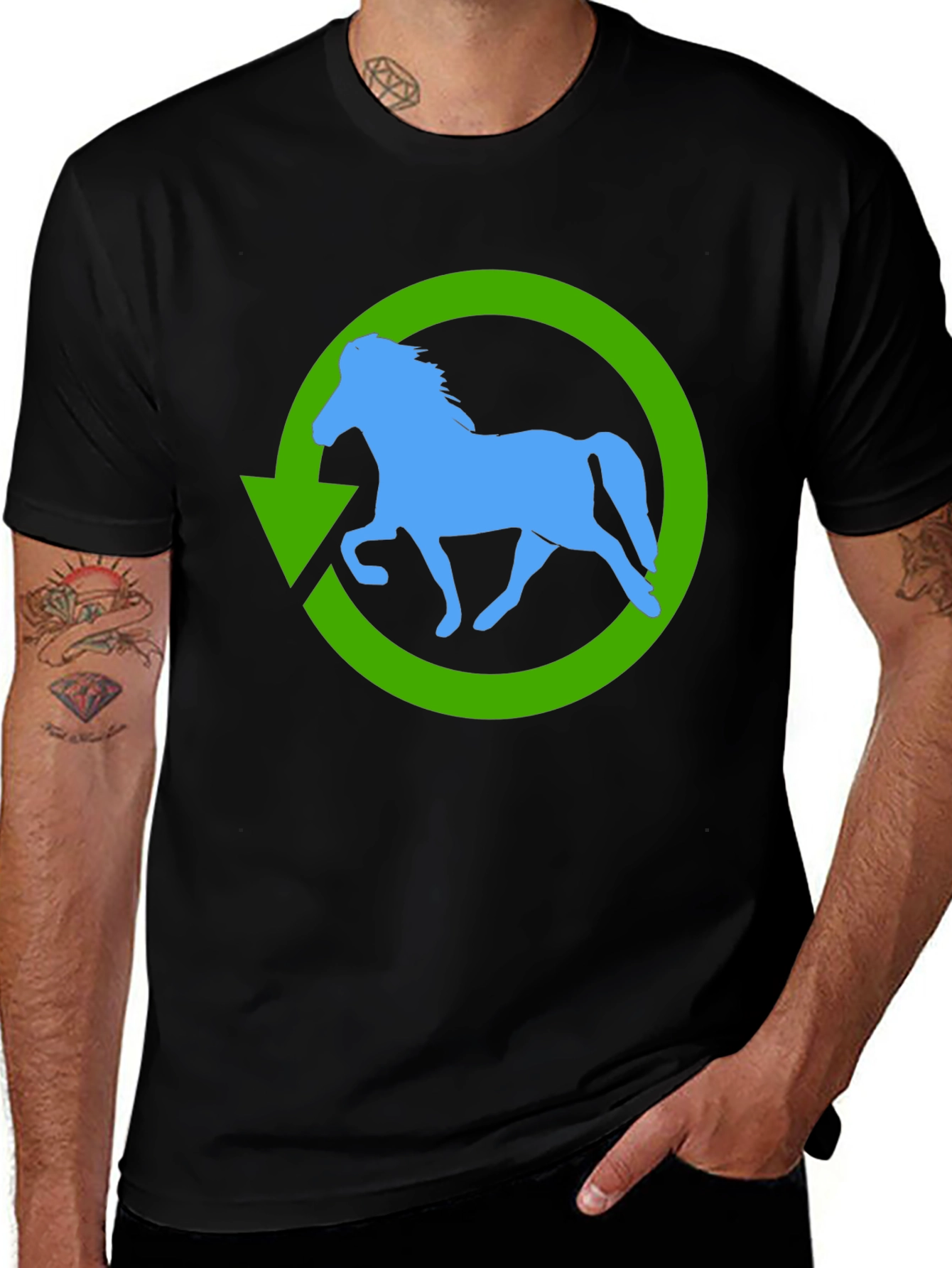 Variant 10 of Horse Recycle T-Shirt - Eco Friendly Tee
