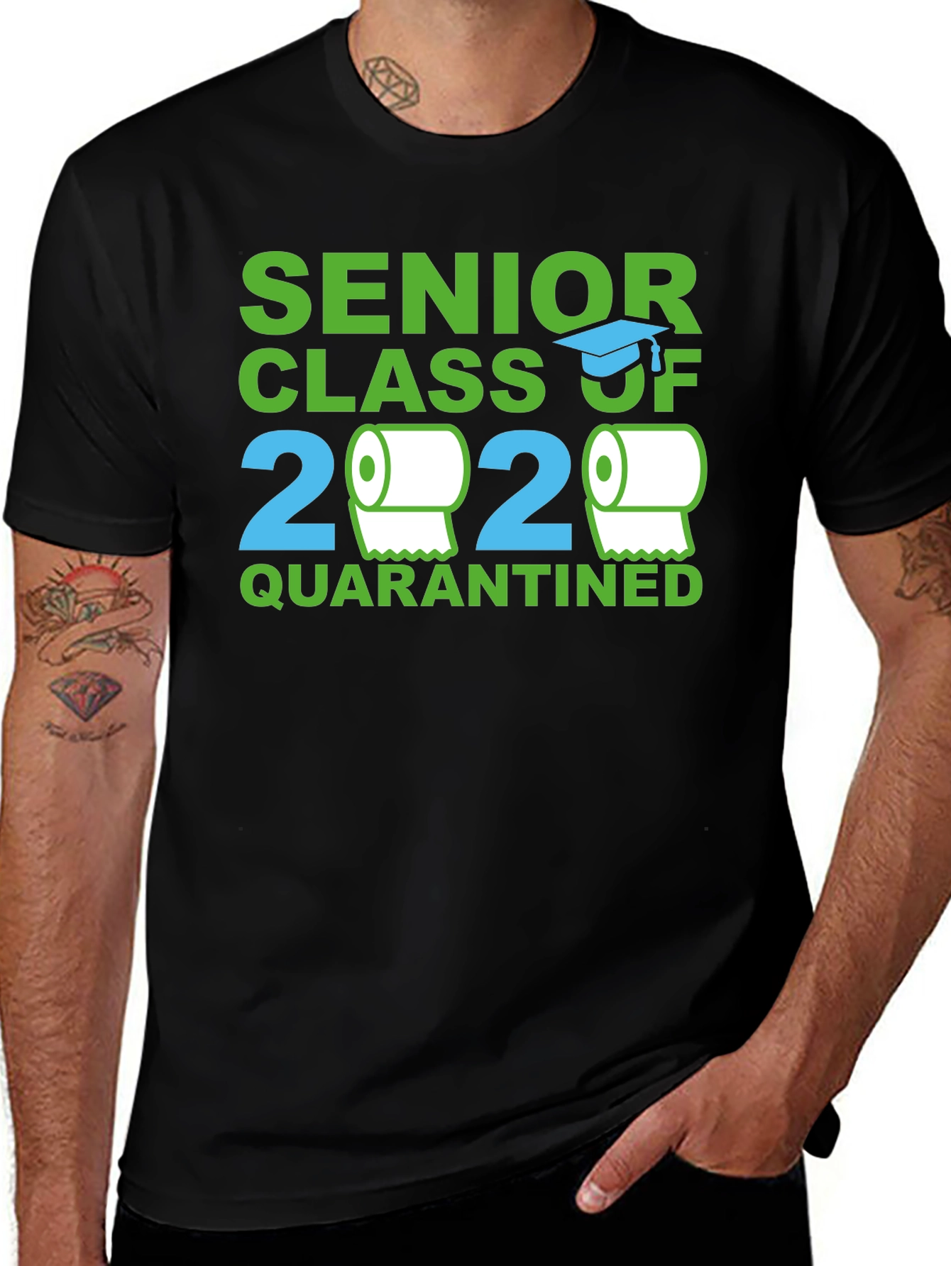 Variant 19 of Senior Class 2020 Quarantined Novelty T-Shirt