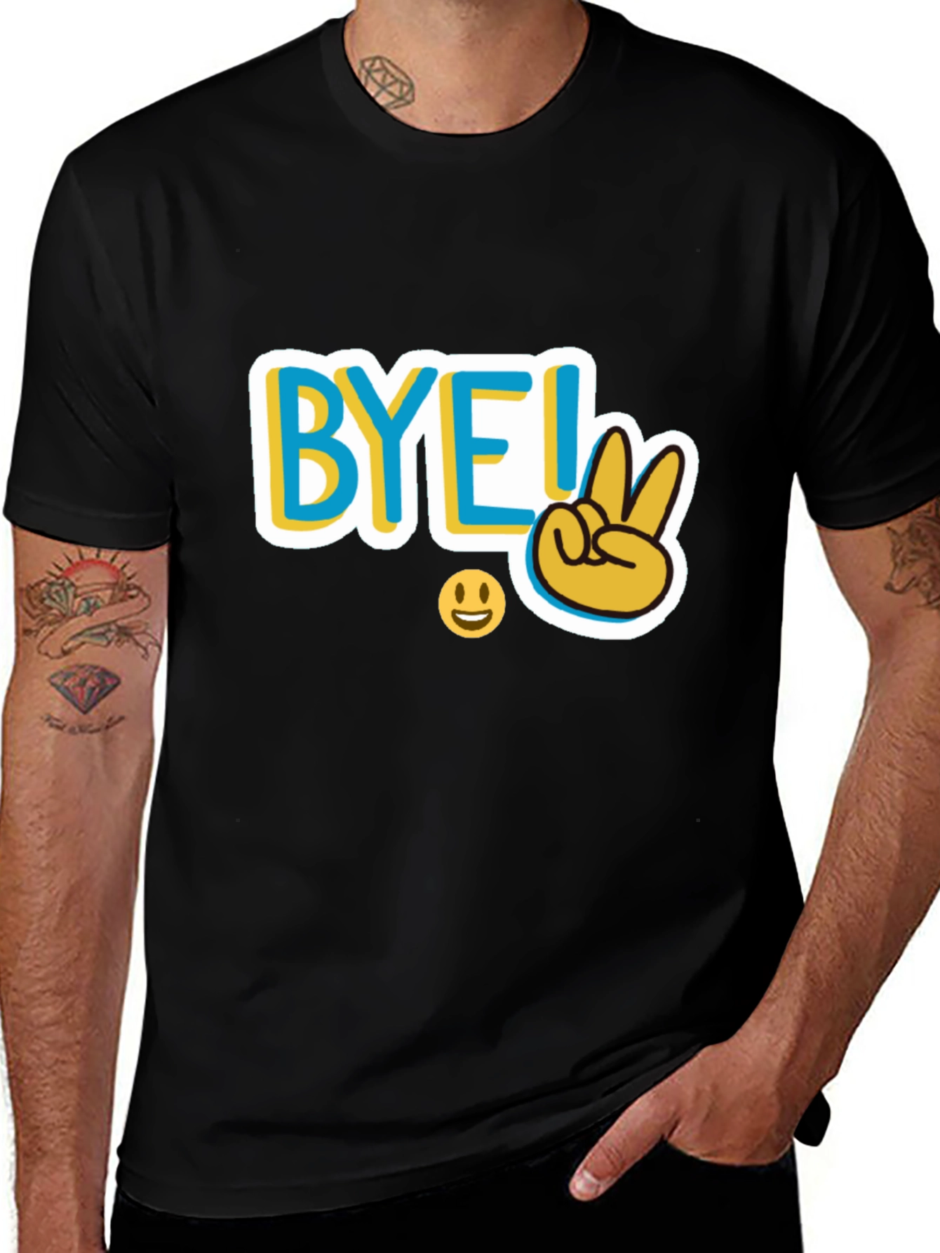 Variant 4 of Bye! Graphic Tee - Trendy Casual Cotton T-Shirt